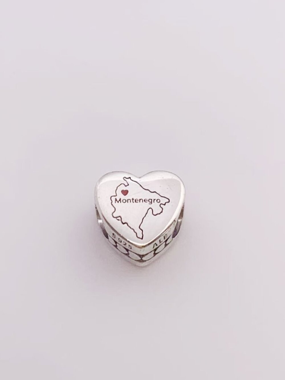 Pandora Montenegro Map I Love Montenegro Heart Charm